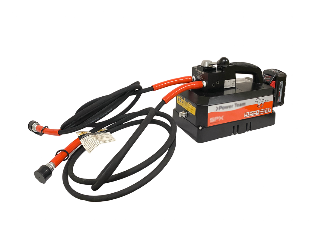 T85601BAT Battery Powered Double Acting Hydraulic Pump w/Hose and Couplers