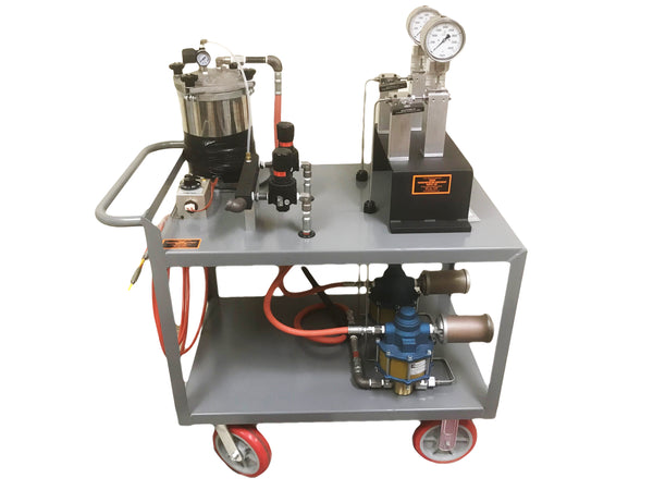 T50850-APP-D - Dual Air Powered Pump for EMD AC Traction Motor Pinion Removal and Installation